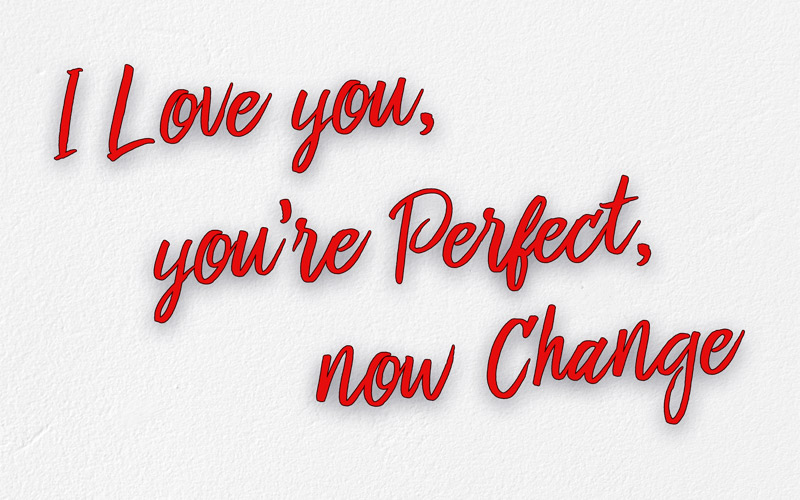 I Love You, You're Perfect, Now Change